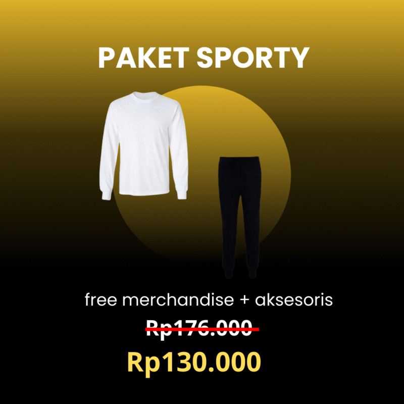 Paket Sporty UNAIR Free Merchandise + Free Aksesoris