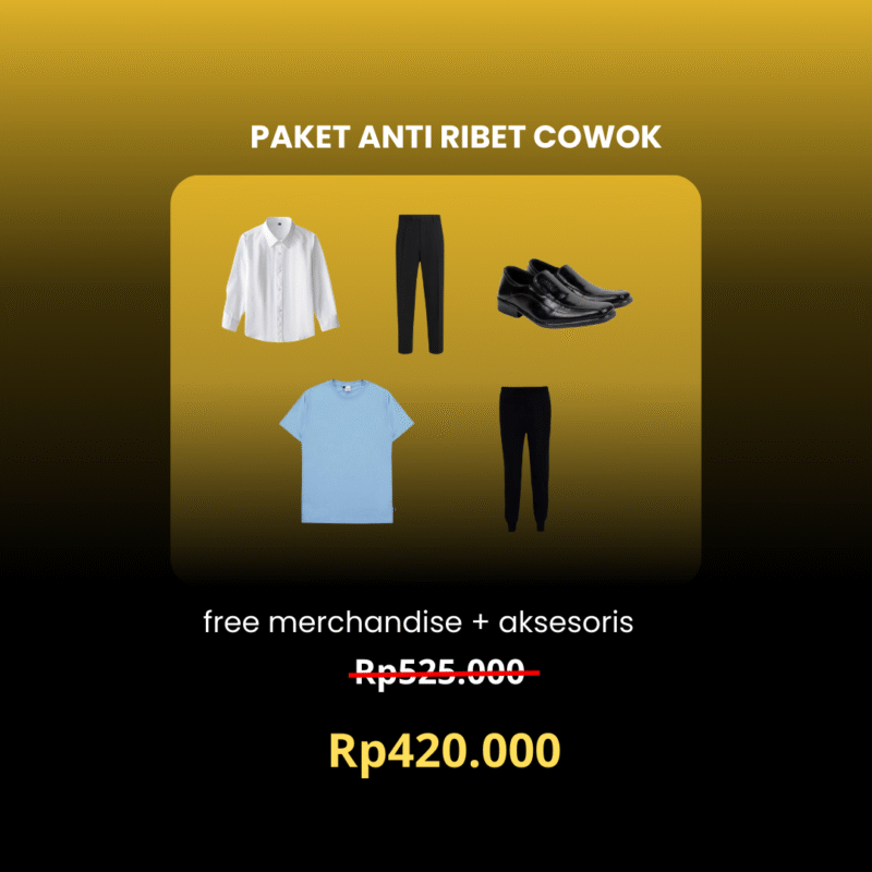 Paket Anti Ribet Cowok UNDIP Free Merchandise + Free Paket Aksesoris