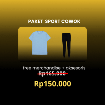 Paket Sport Cowok UNDIP Free Merchandise + Free Paket Aksesoris