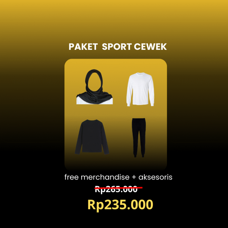 Paket Sporty Cewek ITS Free Merchandise + Free Paket Aksesoris