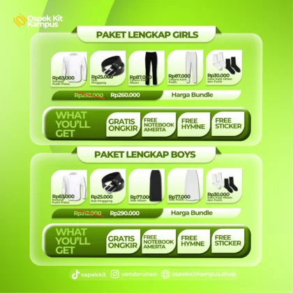 Paket Lengkap Girls Boys Ospek Kit Unair